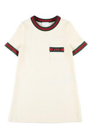 beige cotton dress GUCCI KIDS | 718772XJHR99908